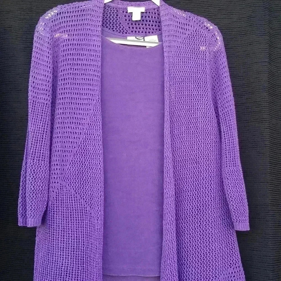 Chico's Lightweight cardigan with tank included size 2 - Picture 1 of 8